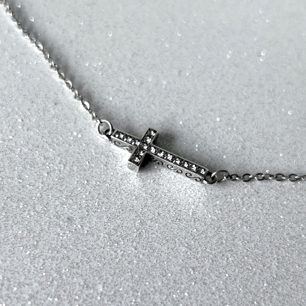 Brighton Inner Shine Cross Anklet NWOT - Picture 5 of 14